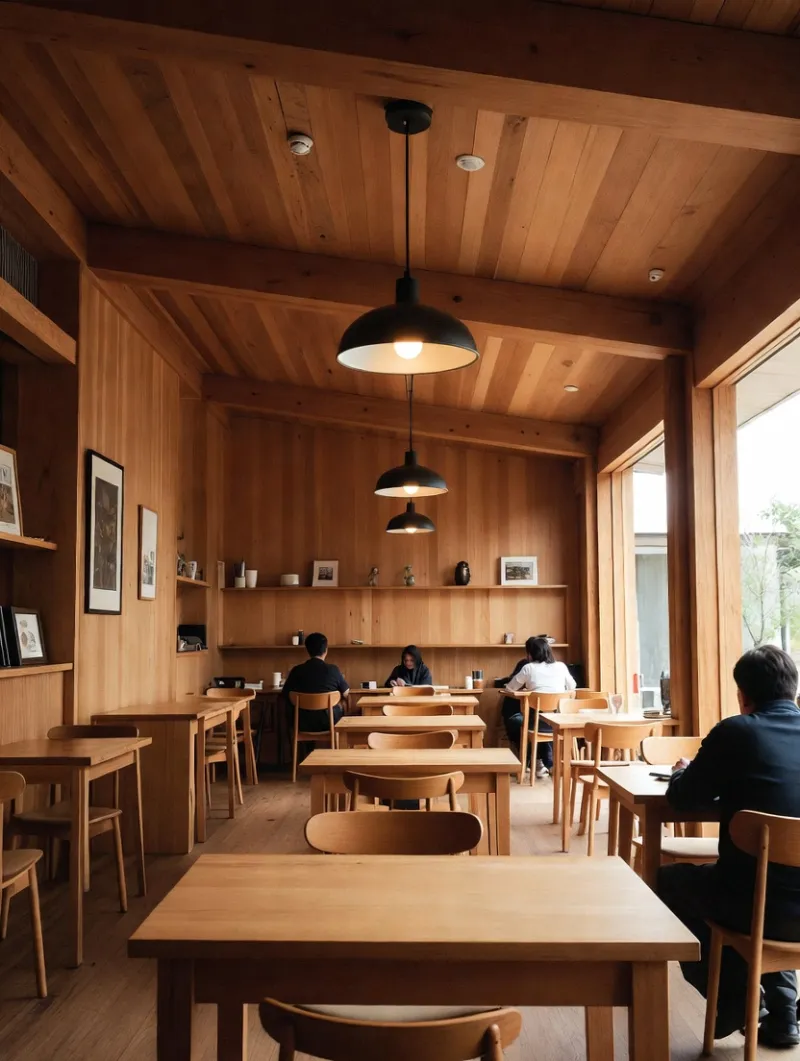 落ち着いた店内空間